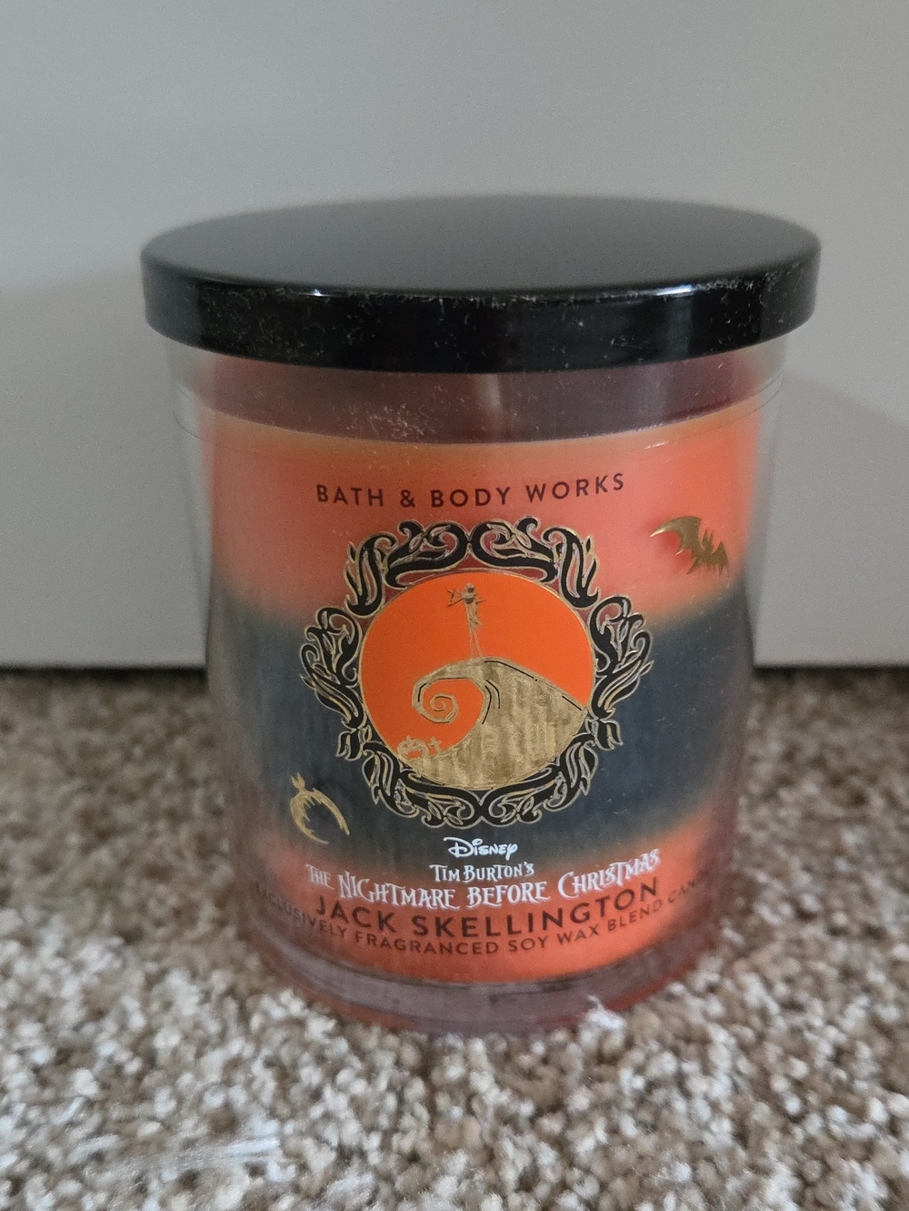 JACK SKELLINGTON Layered Candle The Nightmare Before Christmas + B&BW